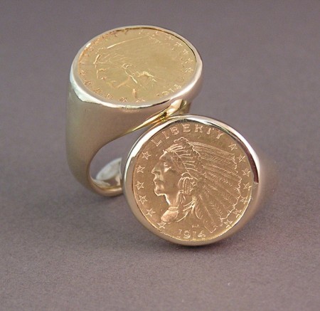 Quarter Eagle Custom Coin Rings