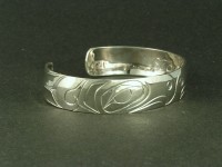 Hand carved Thunderbird sterling silver bracelet D61 $250.00