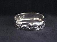 Profile Wolf design hand carved in sterling silver D50 $250.00