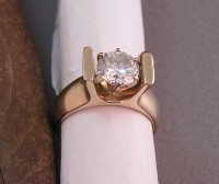 14kt yellow gold 2carat diamond ring