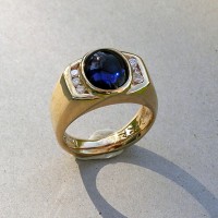 Photo of Rudy's Custom Sapphire and diamonds ring