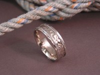 White Gold and Sterling Rope Wedding Ring