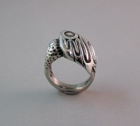 Photo-of-Walker-Goldsmiths-Cast-Sterling-Hummingbird-Ring-#312-upright-sideview