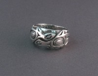 Photo of Walker-Goldsmiths-Cast-Sterling-Ring-#310-frontview