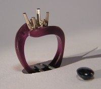 Scroll Crown for Star Sapphire on Wax Ring