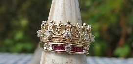 Crown ring made from Recycled jewelry
