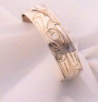 D44 small lovebirds hand carved sterling silver $250.00