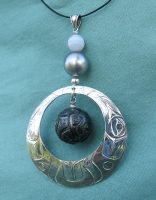 Raven and the Moon with keepsake Tahitian Pearl