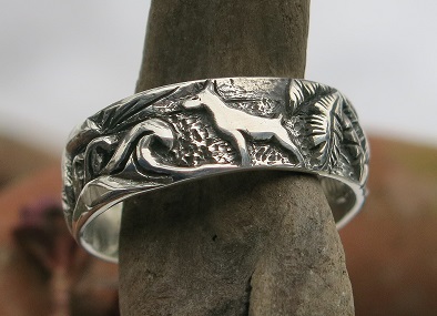 Custom Surf Ring with Doberman Pup
